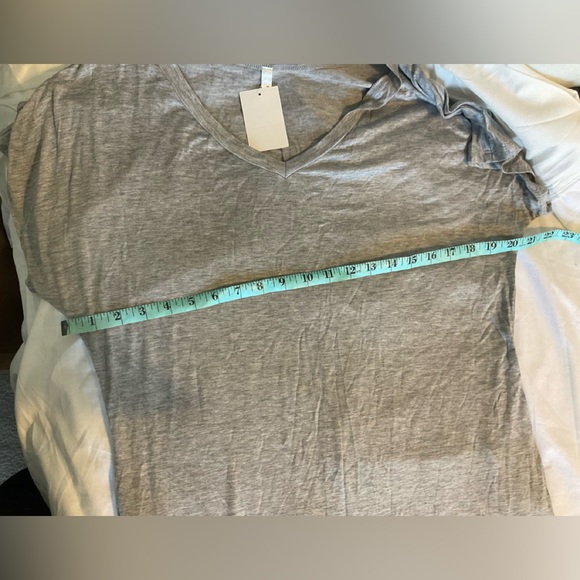 Burgundy Apparel - Grey Maxi Dress with Side Slit and Pockets - Picture 7 of 9